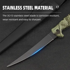 Tunala Fillet Knife Fish 5/6/7/9inch Pro Fishing Fillet Knife Stainless Steel Fishing Knife With Sheath