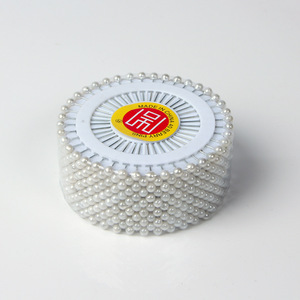 Couleur, blanc, aiguilles nacrées à grande tête montées sur disque, aiguilles de positionnement de bijoux fixes, aiguilles à sertir de <span class=keywords><strong>perles</strong></span> - Product Image 2