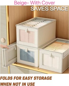 Caja de Almacenamiento Plegable de Tela Oxford Personalizada al por Mayor, Organizador de Ropa a Prueba de Polvo con Ventana Transparente para Uso Doméstico - Product Image 2