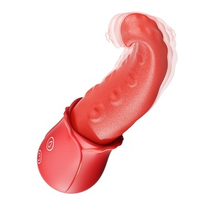 Vibrador de Lengua con 10 Modos de Vibración para Punto G, Dildo Rosa, Juguetes Sexuales, Caja de Juguetes Sexuales para Mujeres, Juguetes Anales y para Pezones - Product Image 1
