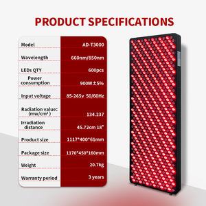 Penggunaan Sauna rumah, penghilang nyeri tubuh penuh, terapi lampu merah inframerah Led 3000W, panel terapi lampu merah LED, mesin Pdt - Product Image 5