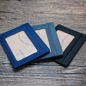 Porte-cartes fin pliable Boshiho en cuir végétalien recyclé fait main, portefeuille écologique – Nouvelle collection à succès - Product Image 6