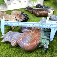 Gros Cristal Sculpture Artisanat Guérison DIY Océan Jaspe Coq Pour Souvenir