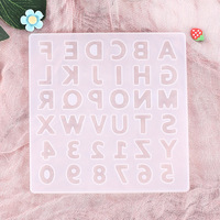Soldes Exceptionnelles Petit Moule en Silicone Alphanumérique pour Pendentif Époxy Bricolage Accessoires de Bijoux Faits Main Moule Alphabet Résine
