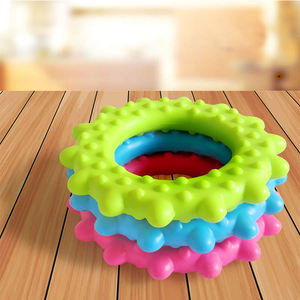 Denti resistenti al morso per la pulizia TPR masticare piccolo sole estetiche per cani giocattolo - Product Image 6