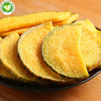 Venta al por mayor de alimentos saludables, aperitivos bajos en grasa, verduras fritas al vacío, patatas fritas de calabaza, textura dura salada en embalaje en bolsas a granel