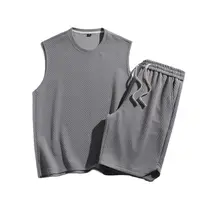 Мужская футболка без рукавов шорты костюм мужская комфортная спортивная футболка короткими шортами для спортивного повседневного ношения