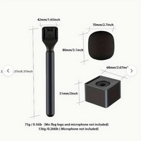 Microphone cravate DJ à perche portable pour reportages transfrontaliers, interviews et reportages télévisés sur site, destiné aux journalistes