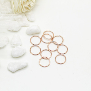 Connecteurs et Anneaux Ouverts Soudés en Laiton Plaqué Or 14K, Multi-Tailles, 1000 Pièces Par Sac, Accessoires de Bijoux - Product Image 3