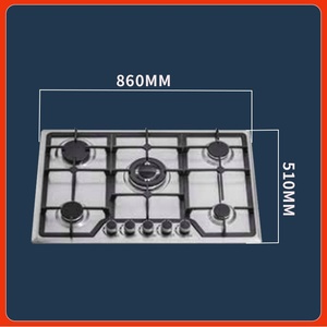 New Arrival 5 Burner Gas Cooker Hob Best Price Stainless Steel for Kitchen RV Outdoor Use Direct China Power Battery Solar - Product Image 2