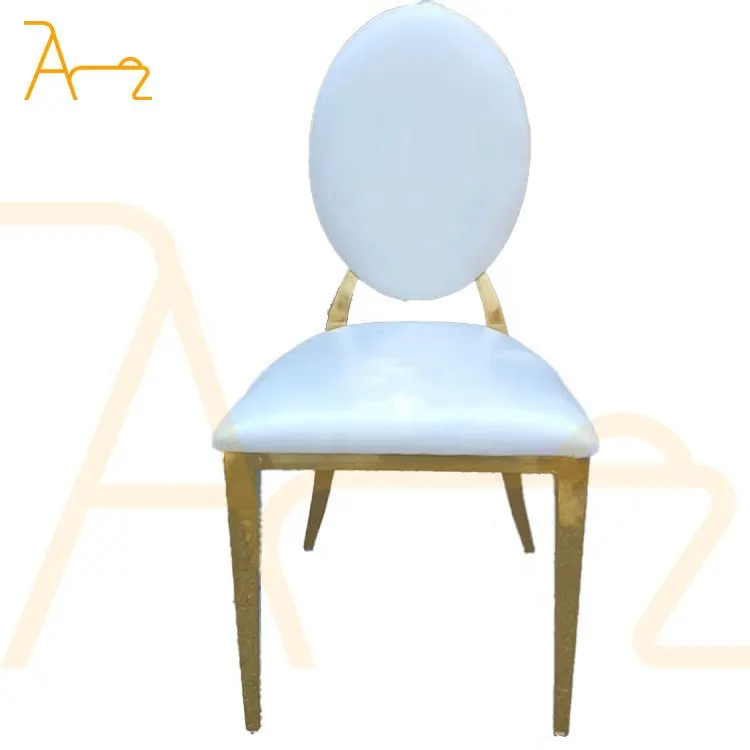 Luxury Banqueting Gold Silver Stainless Steel Chairs Hotel Furniture Party Banquet Wedding Metal Dining Chairs For Events