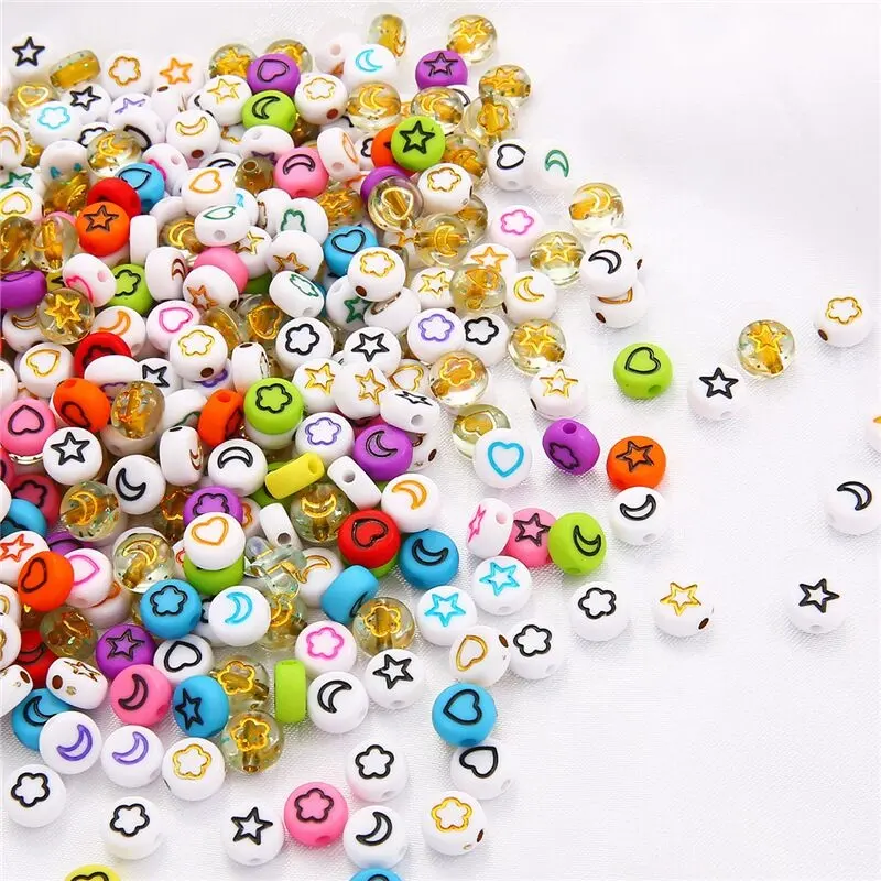 Vente en gros 2022 pièces/sac 4x7mm acrylique bricolage Alphabet lettre perles pour la fabrication de bijoux 100