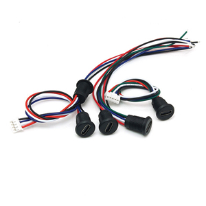 Groothandel waterdichte USB type C vrouwelijke connector naar 2/4/5/6-pins aansluitkabel paneelmontage kabel voedingskabel oplaadkabel 15cm - Product Image 5