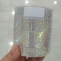 Accessoires de luxe pour faux-cils, colle d'extension, support de stockage en diamant, pot hermétique pour strass