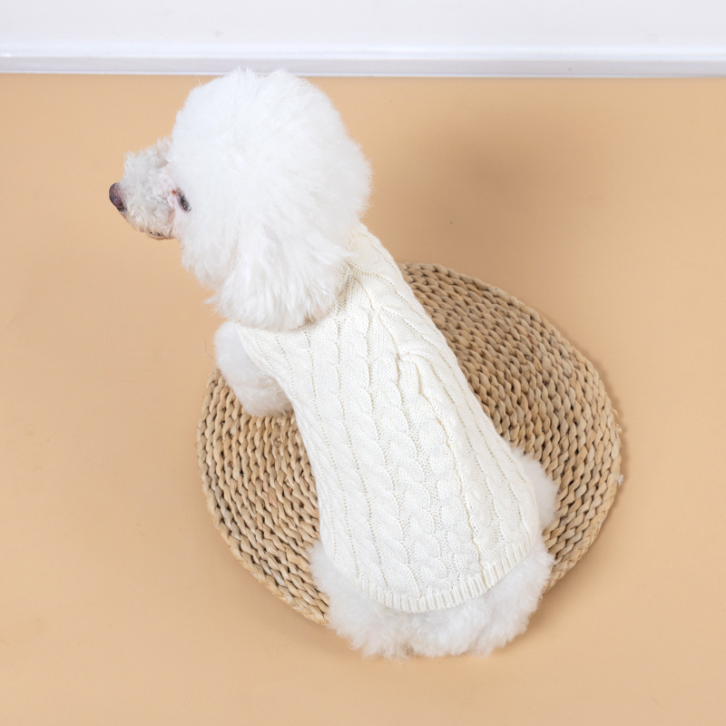 Pull tricoté blanc