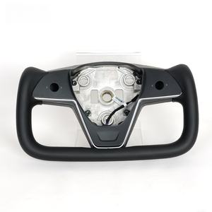 Volante Deportivo de Fibra de Carbono y Cuero Personalizado para Tesla Modelo S/Modelo 3/Y, Volante Tipo Yoke - Product Image 1