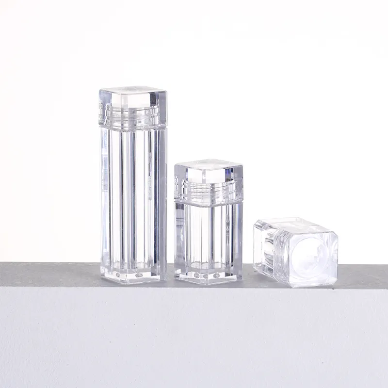 2,5 g 5 g 10 g quadratisch geformtes glitzer-pulver-glas leeres kosmetisches verpackungsrohr Nagelkunst-Dekorationsrohr