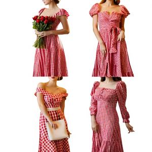 Vestido de Algodón Mixto para Mujer, Venta Directa de Fábrica, Nuevo Modelo de Verano para Adultos, 4 Estaciones, QZ-012, Sin Marca - Product Image 1