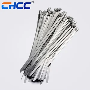 304 Stainless Steel Cable Tie 4.6*300 Self-locking Ball-type Metal Buckle Cable Tie