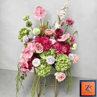 Centres de table roses pour mariage, bouquet rose, hortensia en soie, décoration de fête de naissance, arrangement floral élégant