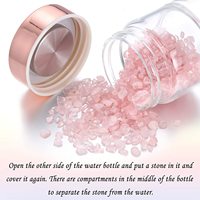 Bouteille d'Eau en Verre de Quartz à Pierres Précieuses de Guérison avec Cristal, Logo Personnalisé en Gros