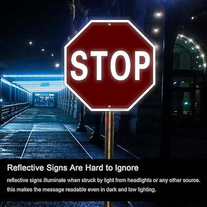 2024 segnali di avvertimento lenti di <span class=keywords><strong>Stop</strong></span> Street di vendita calda sono realizzati in alluminio riflettente resistente alla ruggine resistente agli agenti atmosferici - Product Image 5