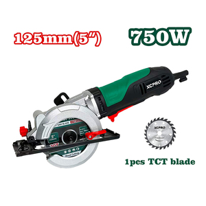 <span class=keywords><strong>Scie</strong></span> circulaire électrique multifonction puissante de 750 W, 125 mm, 4700 tr/min, pour la coupe du bois, du PVC, de l'aluminium, la décoration, les outils de construction - Product Image 1