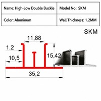 Cadre de boîte lumineuse en aluminium extrudé anodisé sur mesure pour boîte lumineuse à LED, profilé de bordure en aluminium