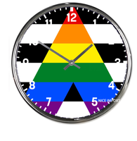 Horloges murales rondes arc-en-ciel Recipromantic, horloge silencieuse classique sans tic-tac, fonctionnant sur piles, pour le bureau, la maison, le salon