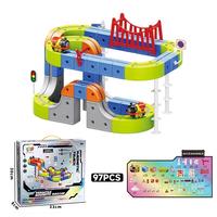 Ensemble de blocs de construction magnétiques, train magnétique polyvalent, jouet de construction éducatif 3D DIY STEM pour enfants, sans piles