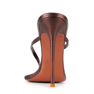 <span class=keywords><strong>Sandali</strong></span> con tacco a spillo da 12 cm in similpelle viola ribes caviar, modello infradito, da donna, Collezione Designer 2026 - Product Image 5