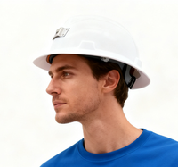 Vente en gros de casques de sécurité à bord intégral ABS Casque de sécurité pour l'industrie de la construction pour les travailleurs des mines Casque léger certifié ANSI/CE