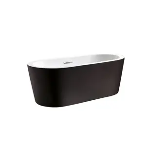 Baignoire blanche moderne pour salle de bain, baignoire en acrylique de couleur noire, livraison gratuite en chine