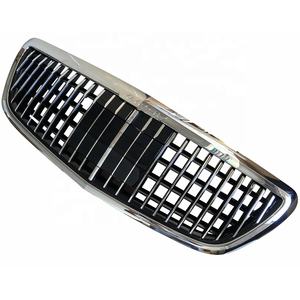 Conjunto de Parrilla Delantera Estilo <span class=keywords><strong>Maybach</strong></span> W222 Compatible con <span class=keywords><strong>MB</strong></span> Clase <span class=keywords><strong>S</strong></span> S320 S350 S400 S500 S560 S680 S63 (Sin ACC) - Product Image 3