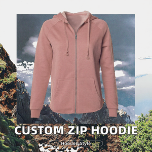 Sweat à capuche unisexe en molleton 100 % coton, à fermeture éclair intégrale, avec logo personnalisé, manches classiques, imprimé, séchage rapide - Product Image 2