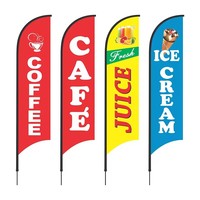 Drapeau de plage en polyester de haute qualité, bannière publicitaire personnalisée avec impression numérique, drapeau plume pour publicité extérieure