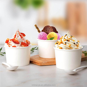 Gobelets, coupes et <span class=keywords><strong>cornets</strong></span> à <span class=keywords><strong>glace</strong></span> jetables en papier compostable à paroi simple avec couvercle en PET, capacité <span class=keywords><strong>de</strong></span> 3 oz - Product Image 2