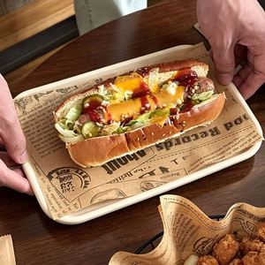 Customized Logo Printing Biodegradable Eco-Friendly Grease Proof Fast Food Packaging Burger Sandwich Pizza <b>Wrapping</b> <b>Paper</b> - Product Image 4
