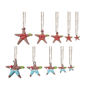 Ornement de Noël en résine en forme d'étoile de mer, style méditerranéen, pendentif décoratif suspendu, forme ronde WX-00067543 - Product Image 2