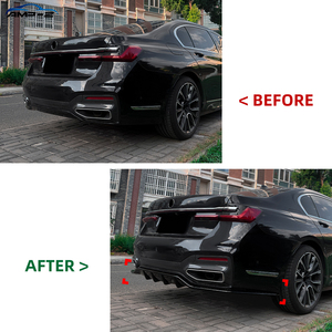 AMP-Z G11 G12 Gloss Black Plastic Material posteriore spaccalegna kit carrozzeria Auto per <span class=keywords><strong>BMW</strong></span> serie <span class=keywords><strong>7</strong></span> G11 G12 <span class=keywords><strong>M</strong></span> Sport 2019-2022 - Product Image 2
