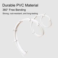 Rail de rideau pliable Flexible de qualité supérieure Top vente Solutions de bricolage en plastique-acier pour baies vitrées numéro de modèle forme incurvée