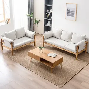 Диван из ткани, простой диван в нордическом стиле для маленькой гостиной, диван для спальни 1/2/3