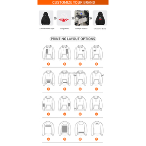 Sweat à capuche sans cordon en <span class=keywords><strong>molleton</strong></span> de coton personnalisé, coupe courte et ample, brodé, pour homme – Meilleure vente - Product Image 6