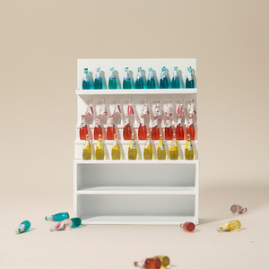 1:12 casa de muñecas de alta calidad Mini adornos de comida y juego accesorios de escena de simulación con estante de almacenamiento de plástico - Product Image 4