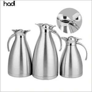 餐厅和酒店用品阿拉伯茶壶保温器不锈钢银色现代咖啡壶套装