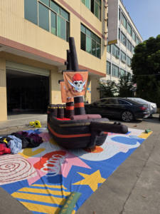 QIQU - Barco Pirata Inflable Gigante de 4 Metros de Largo, de Tela Oxford 210D con Ventilador, para Eventos, Publicidad Premium - Product Image 2