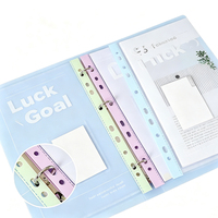 Carpeta de Anillas A4 Personalizada con 4 Bolsas Transparentes para Documentos, Organizador de PP Recargable para la Escuela y la Oficina