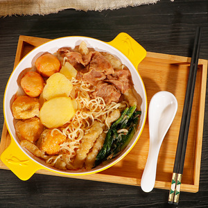 Juego de tazones de melamina de doble asa, coloridos, para sopa y fideos, para uso en hoteles y restaurantes. - Product Image 3