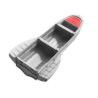 Mini Yacht Portable en PE, Bateau Ponton de Luxe en Plastique, Petit Bateau Pliant Gonflable en Fibre de Verre pour la Pêche et les Appâts