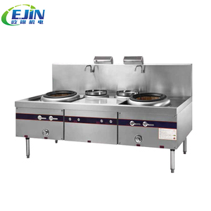 Ejin Commerciële Roestvrijstalen Gas Dubbele Kachel Voor Hotel Restaurant Kantine Keuken Lage Druk Felle Brand 1 Jaar Garantie - Product Image 2